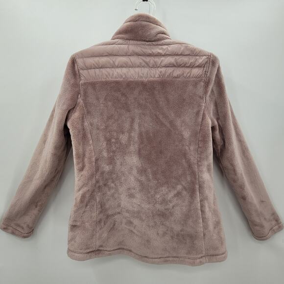 HP Fuzzy Mauve Pink Quilted Terry Cloth Zip Up Jacket - Picture 3 of 13